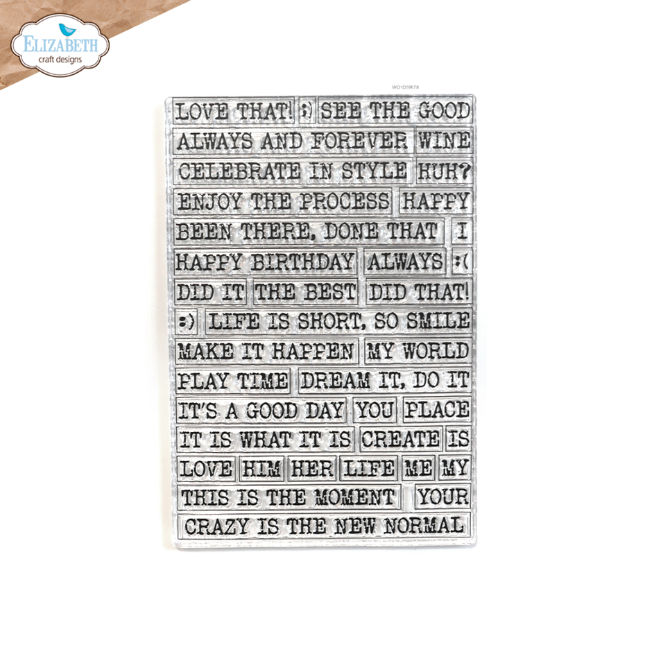 Elizabeth Craft Designs Clear Stamps - CS346 Journal phrases 3