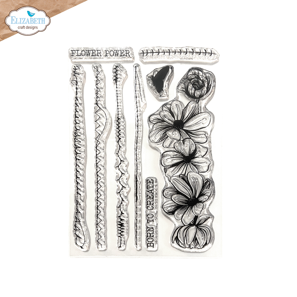 Elizabeth Craft Designs Clear Stamps Journal Elements - CS345 Stitched Borders