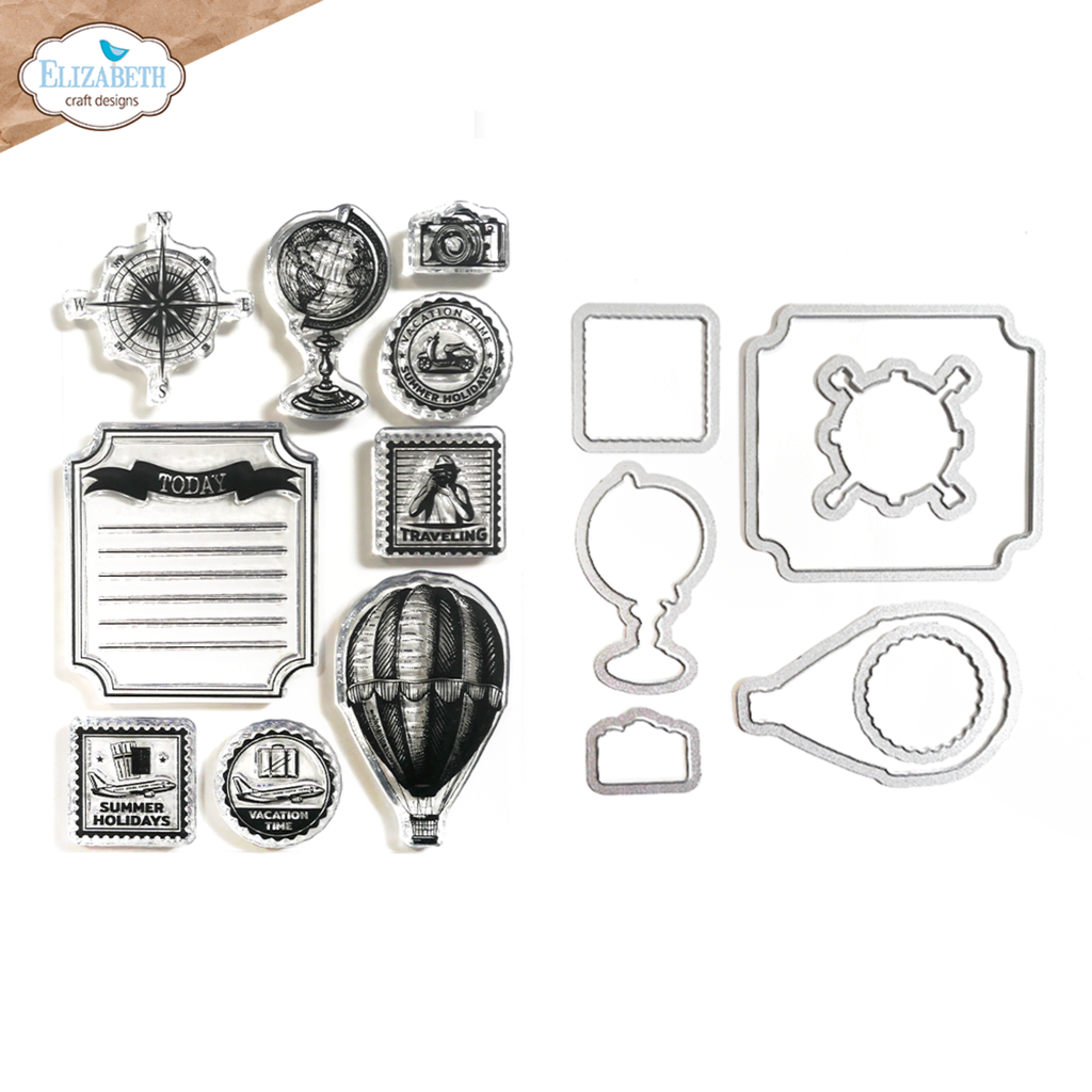 Elizabeth Craft Designs Stamps & Dies Remember Moments - CSD361 Around the World