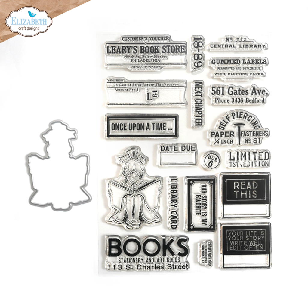 Elizabeth Craft Designs Stamp and Die Set - CSD374 The Bookstore