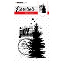Studio Light Clear Stamps Essentials A7 - Denneboom met schrift