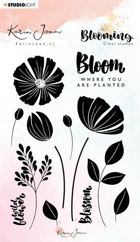 Studio Light Clear Stamps A6 Karin Joan - Blooming Collection nr. 01