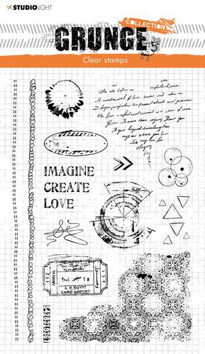 Studio Light Clear Stamps Elements - Grunge Collection nr. 206 Love