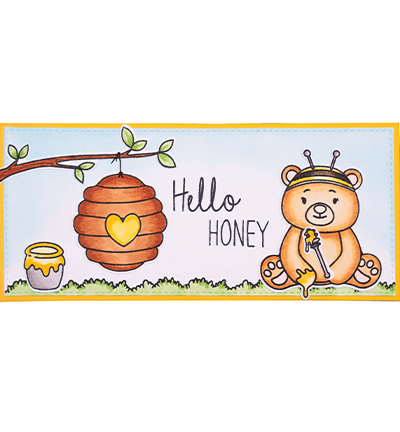 Studio Light Clear Stamps & Cutting Dies - nr. 37 Sweet Stories Bear and Bees