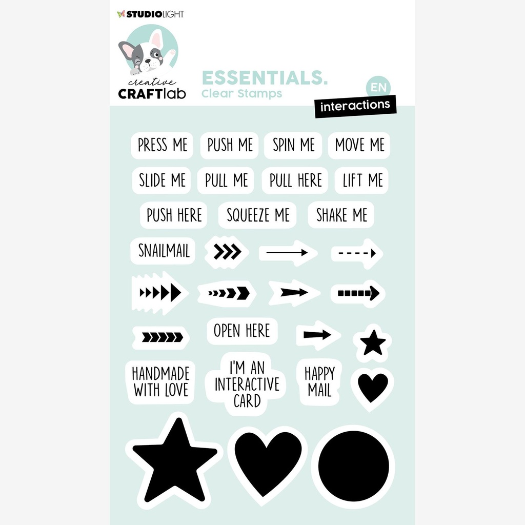 Studio Light Clear Stamps Creative Craftlab Essentials - Tekst Interactions For Slider Pop-Up