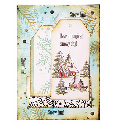 Studio Light Clear Stamps Essentials - Christmas Winter Houses nr. 244