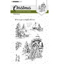 Studio Light Clear Stamps Essentials - Christmas Winter Houses nr. 244