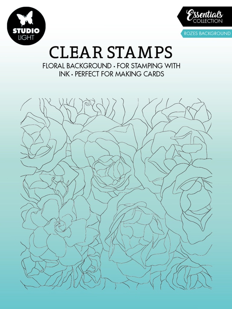Studio Light Clear Stamps - Rozes Background Essentials nr. 322
