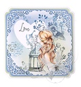 Studio Light Clear Stamps Romantic Moments - Hollyhock nr. 483