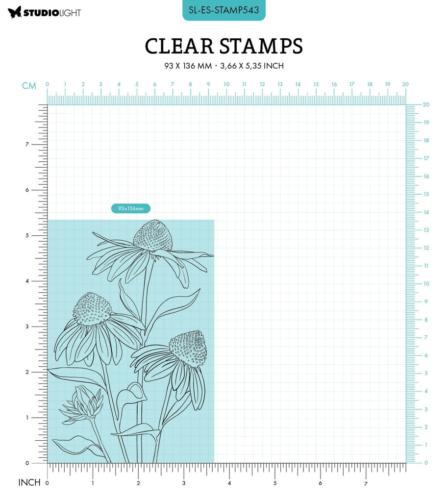 Studio Light Clear Stamps Essentials - Echinacea nr. 543
