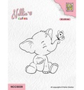Nellie's Choice Clear Stamps Nellie's Cuties - Baby Elephant with Butterfly