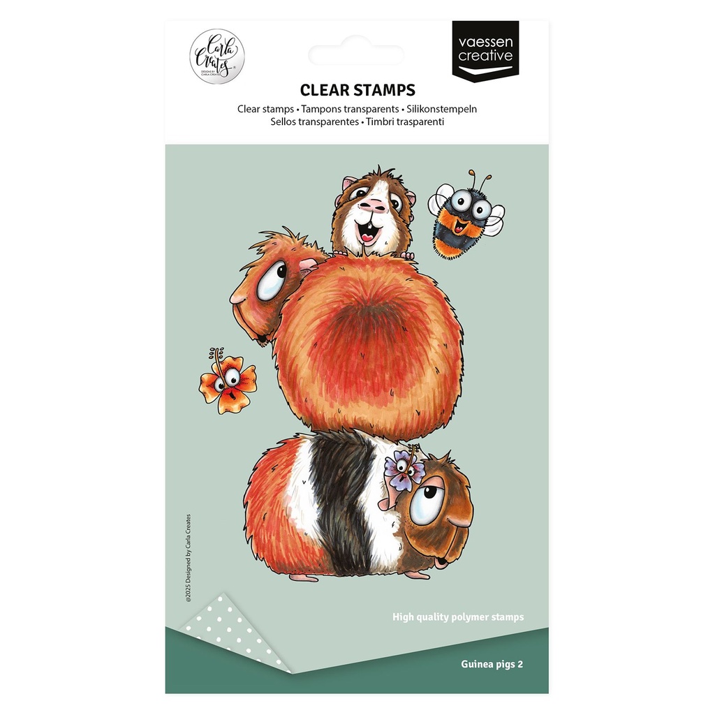 Vaessen Creative Clear Stamps By Carla Creates - Guinea Pigs 2