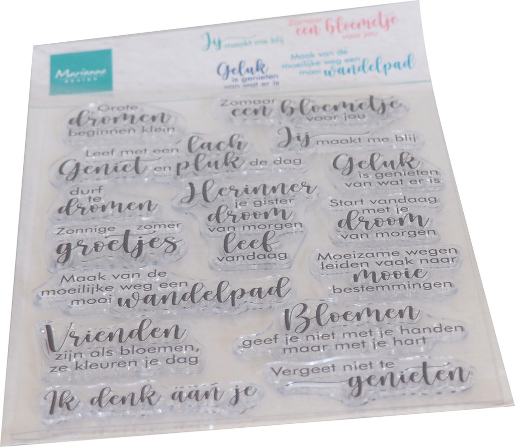Marianne Design Clear Stamps - Droom En Geniet