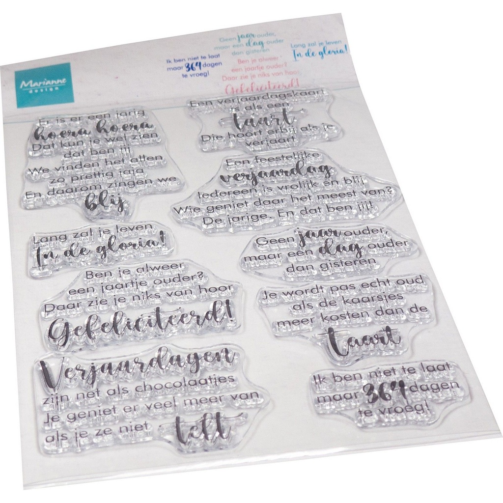 Marianne Design Clear Stamps - Lang zal je leven