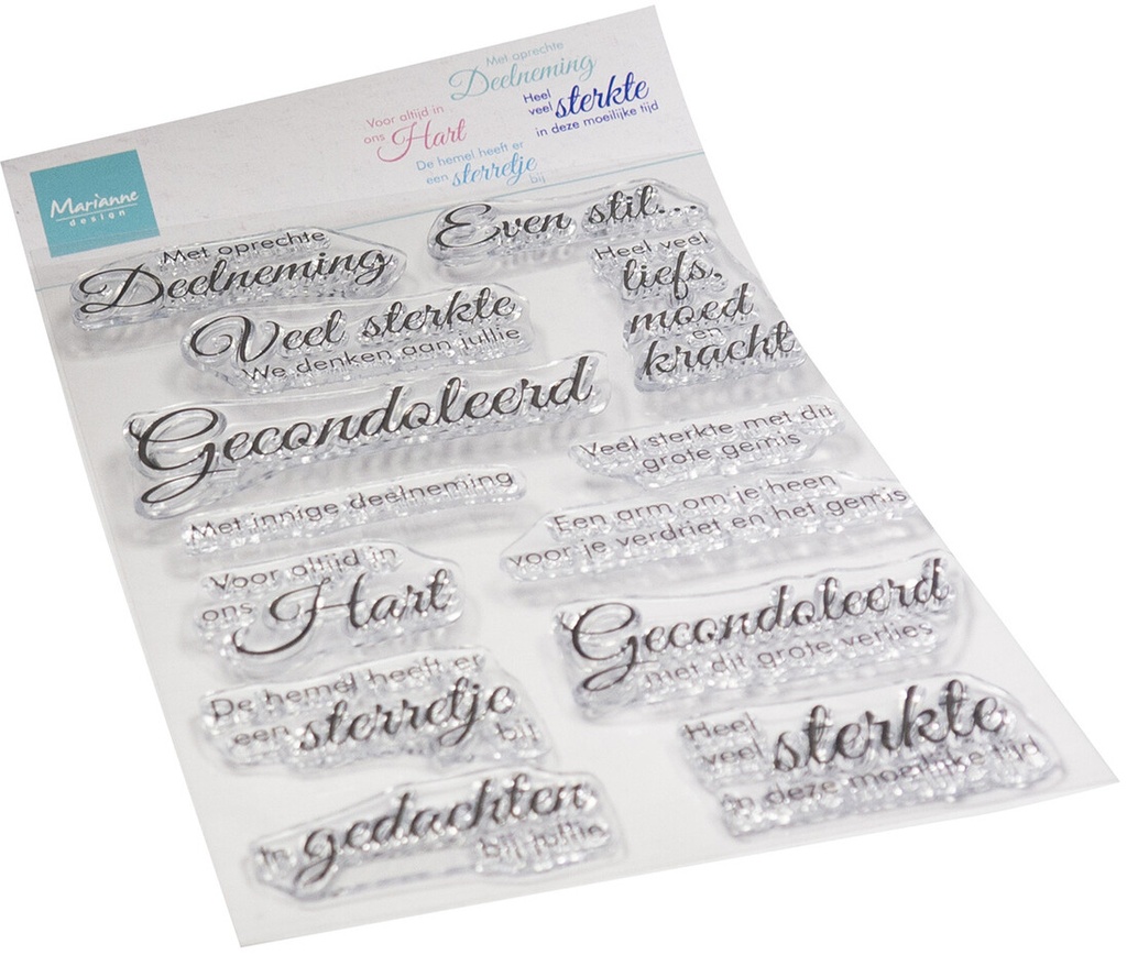 Marianne Design Clear Stamps - CS1164 Met oprechte deelneming NL