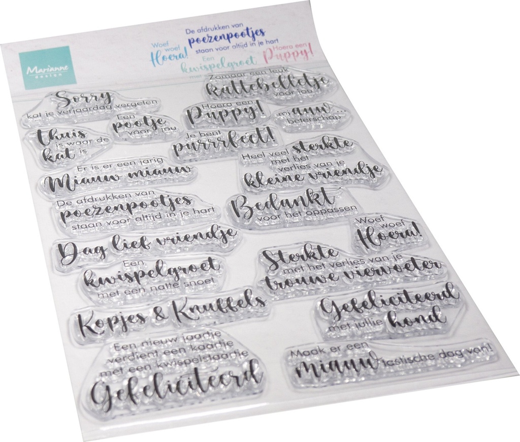 Marianne Design Clear Stamps - Kopjes & Pootjes