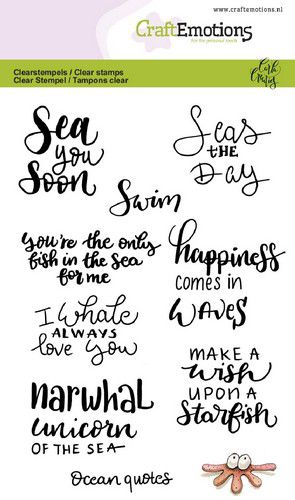 CraftEmotions Clear Stamps A6 By Carla Creaties - Ocean Quotes (Eng)