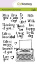 CraftEmotions Clear Stamps A6 By Carla Kamphuis - Handletter Typewriter Quotes (Eng)