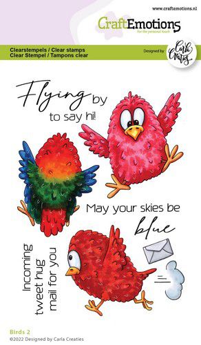 CraftEmotions Clear Stamps A6 - Birds 2 (EN)