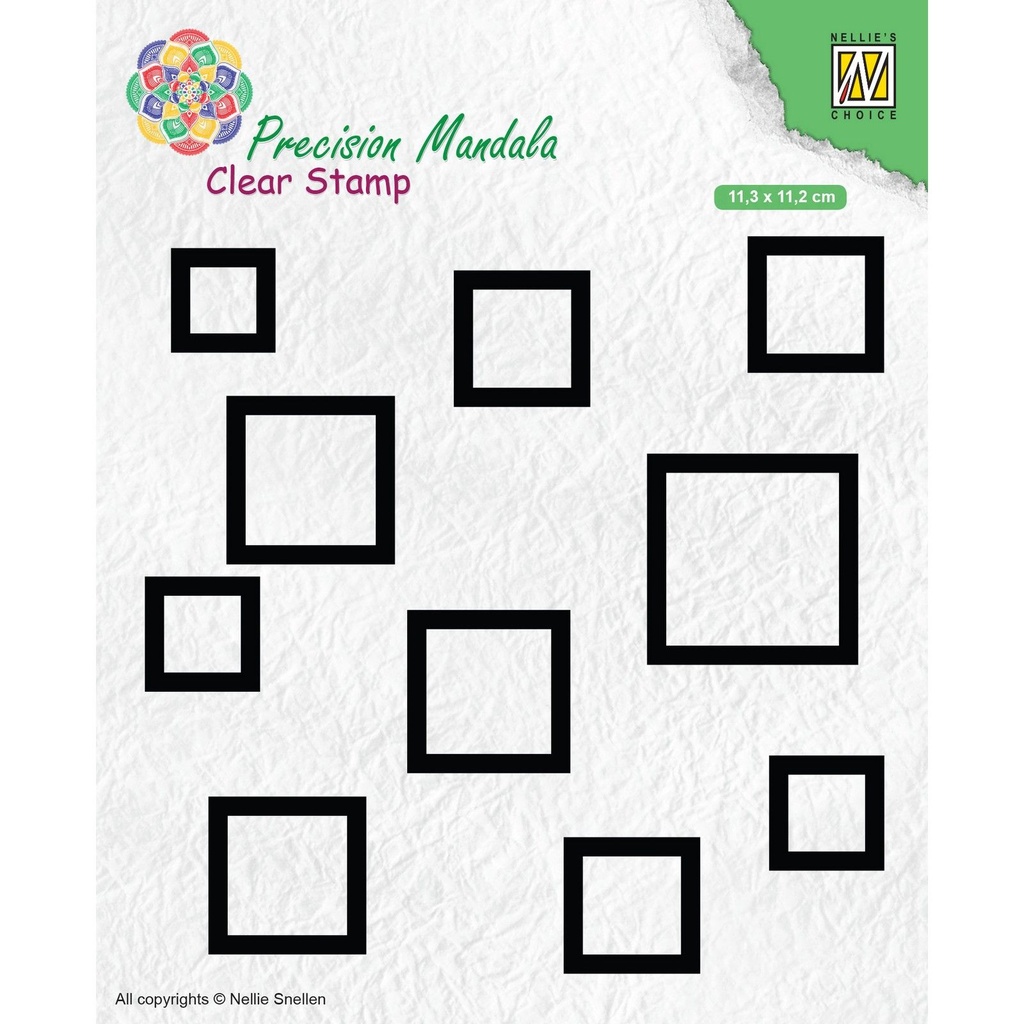 Nellie's Choice Clear Stamps Precision Mandala - Squares