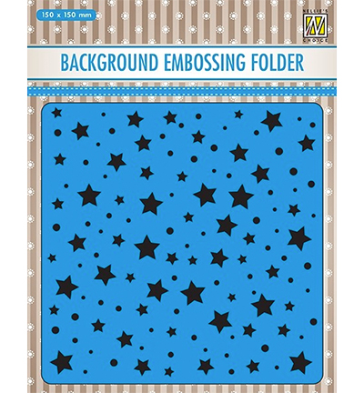 Nellies Choice Embossing Folder - Background Stars & Dots