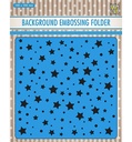Nellies Choice Embossing Folder - Background Stars & Dots
