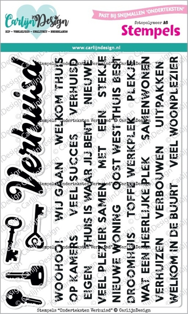 CarlijnDesign Clear Stamps - CDST-0139 Onderteksten Verhuisd