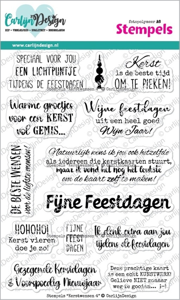 CarlijnDesign Clear Stamps -  CDST-0150 Kerstwensen 4