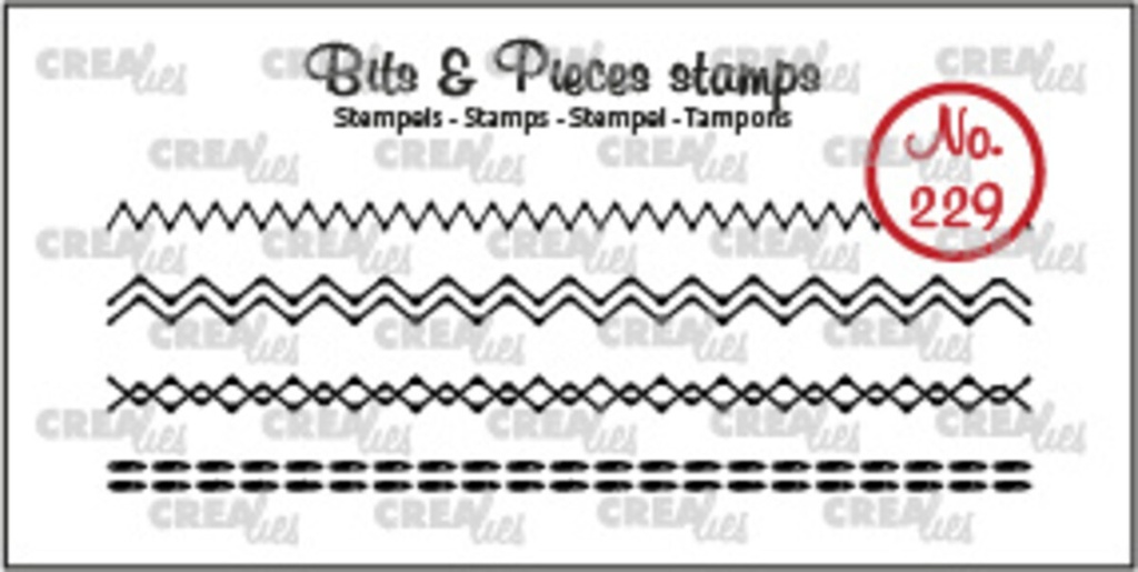 Crealies Clear Stamps Bits & Pieces - Stiklijnen