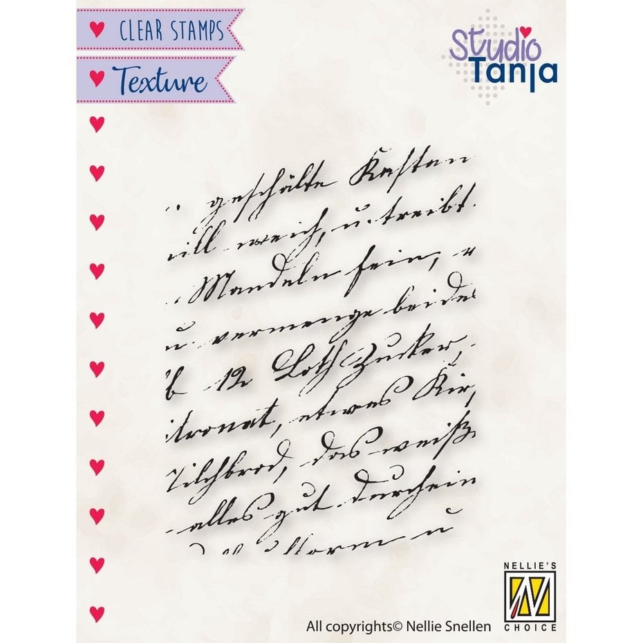 Nellie's Choice Clear Stamps Texture - Writing