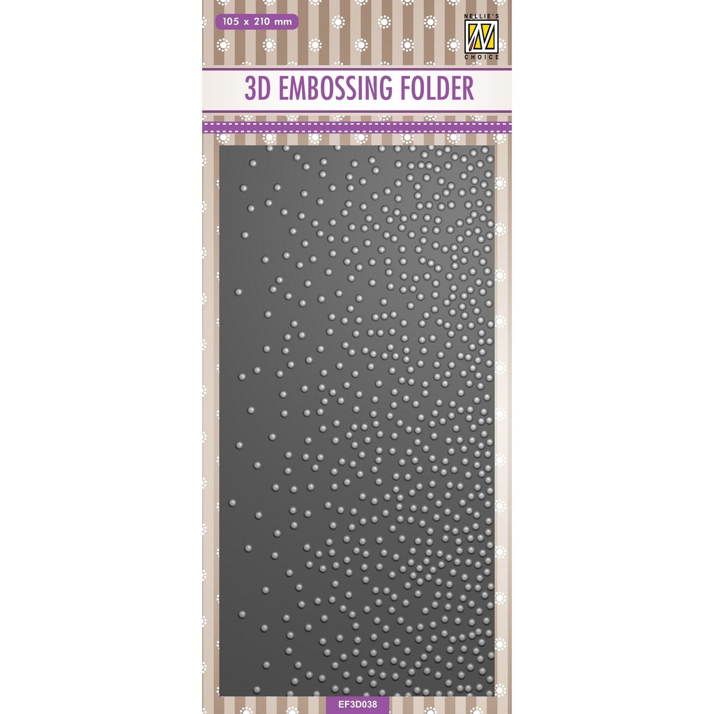 Nellie‚Äòs Choice 3D Embossing Folder Slimline - Snow