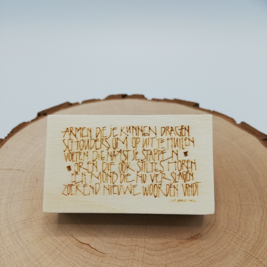 a Lut of stamps Wood Stamp - aLos038Sm Armen die je kunnen...