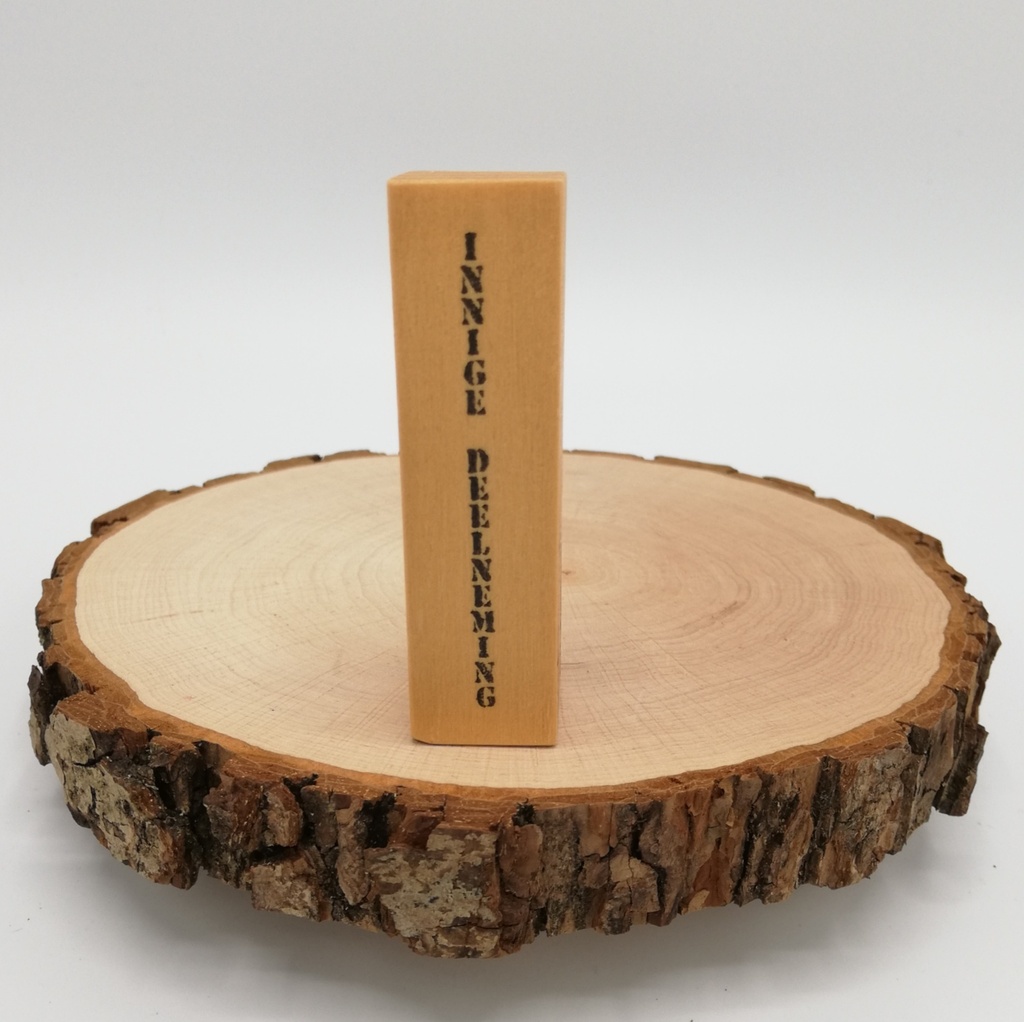 a Lut of stamps Wood Stamp - aLos031Lg Innige deelneming verticaal