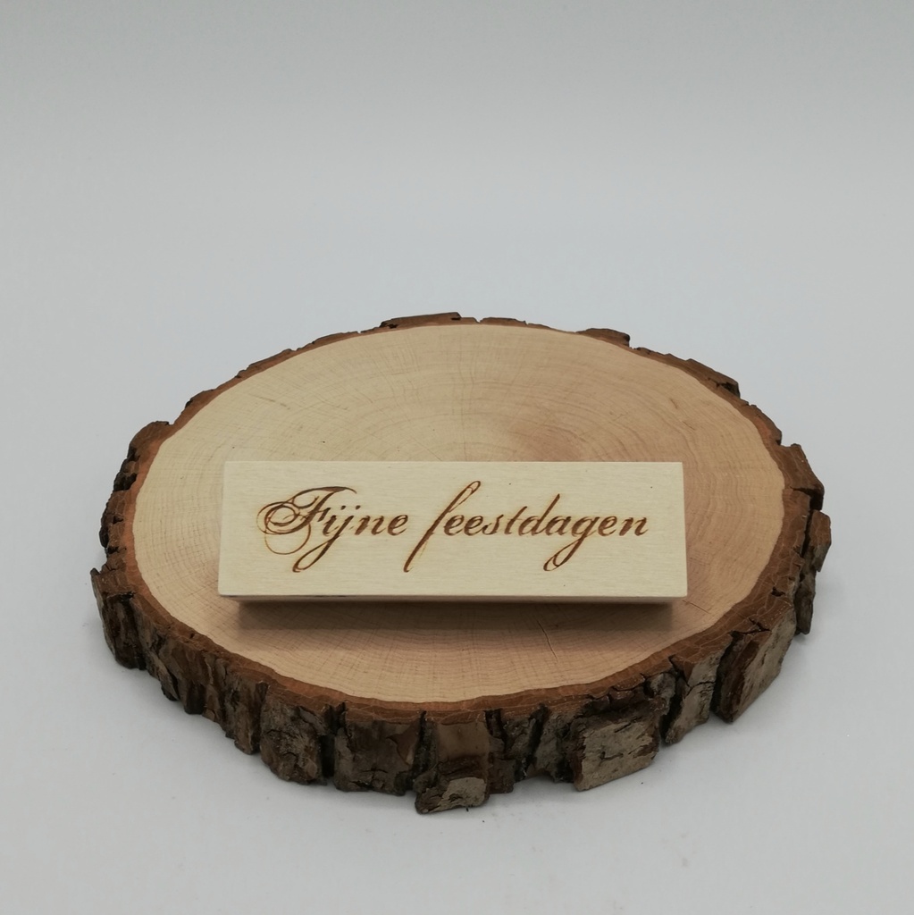 a Lut of stamps Wood Stamp - aLos068 Fijne feestdagen