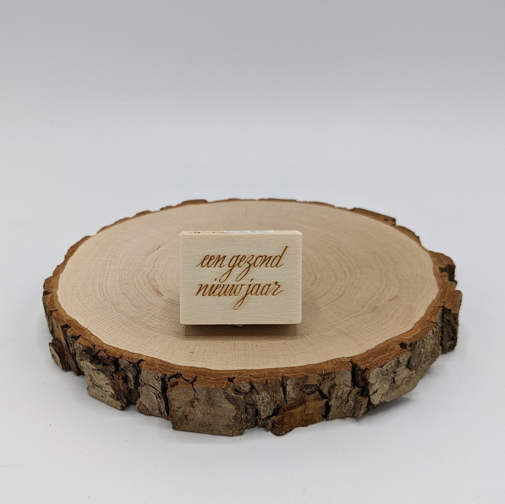 a Lut of stamps Wood Stamp - aLos011 een gezond nieuw jaar