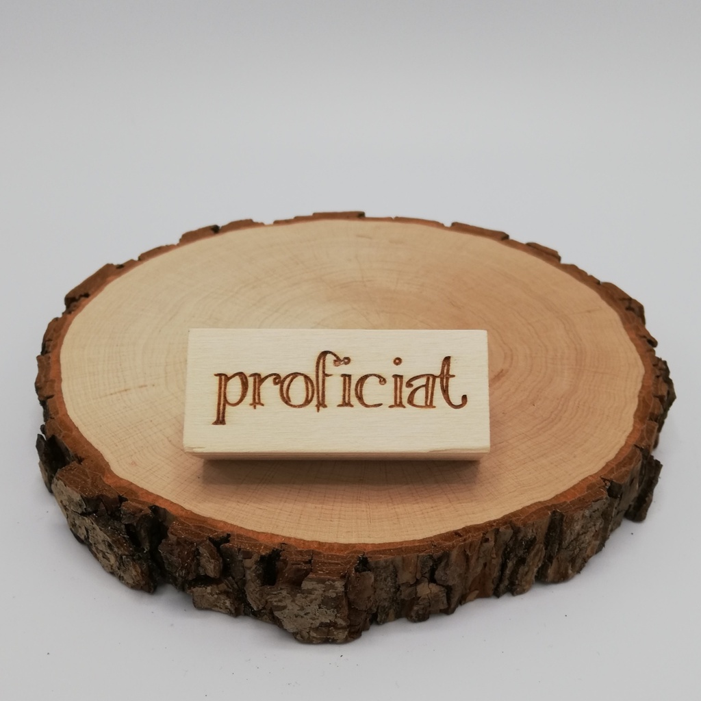 a Lut of stamps Wood Stamp - aLos005 Proficiat