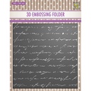 Nellie's Choice 3D Embossing Folder - Achtergrond geschreven tekst