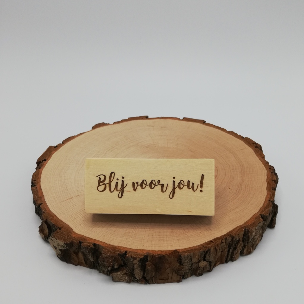 a Lut of stamps Wood Stamp - aLos114 Blij voor jou!