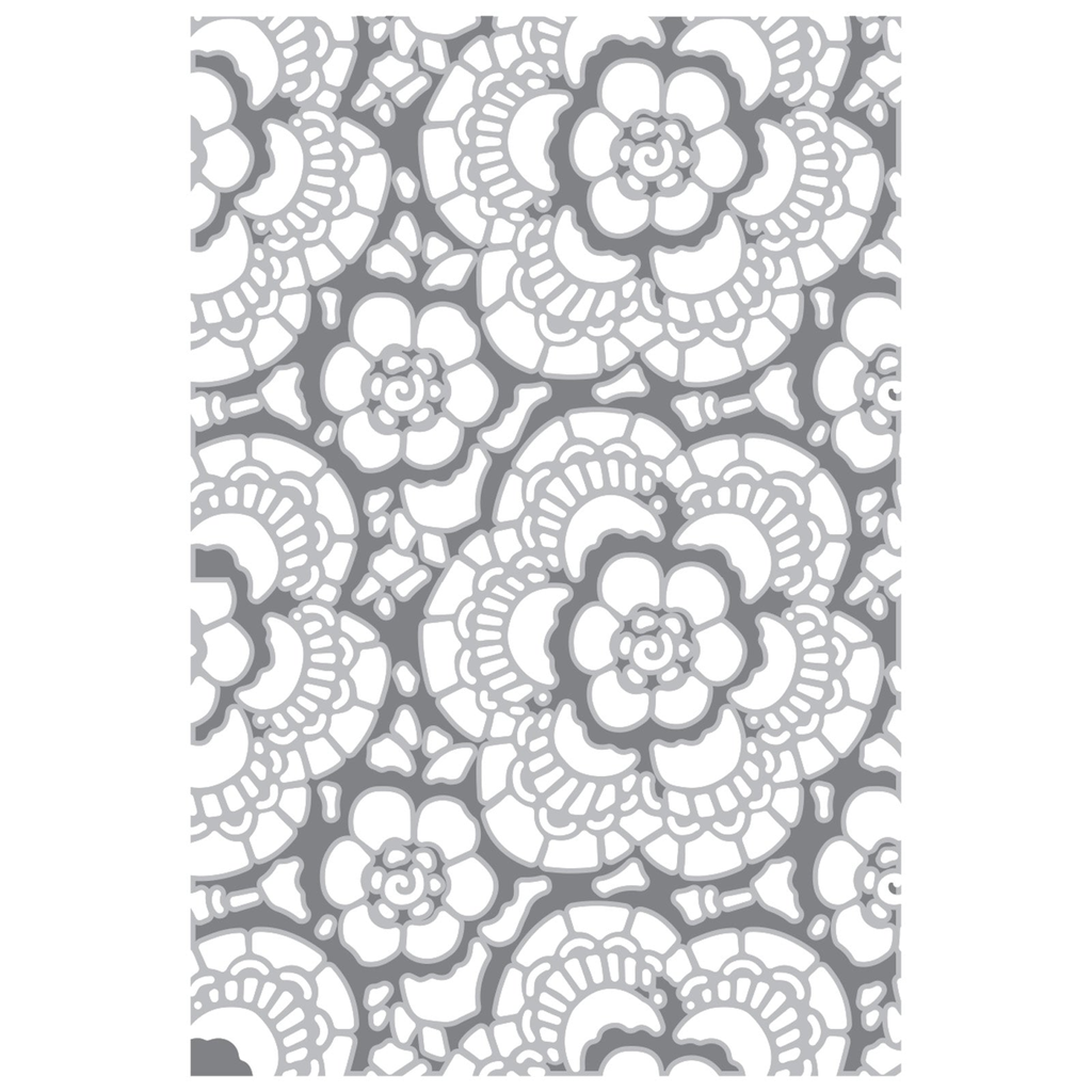 Sizzix Multi Level Textured Impressions Embossing Folder By Tim Holtz - 666865 Vault Lace