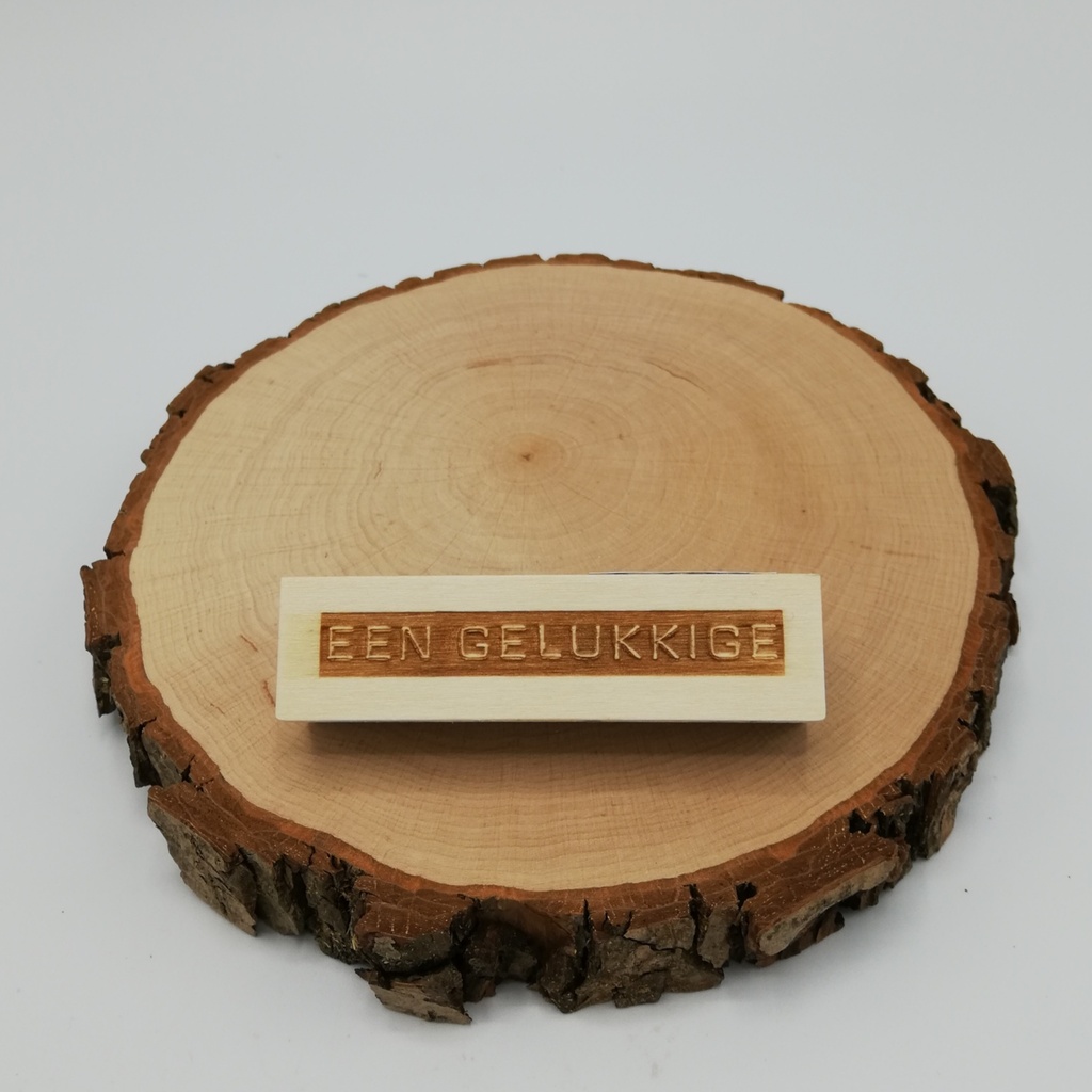 a Lut of stamps Wood Stamp - aLos188 een gelukkige