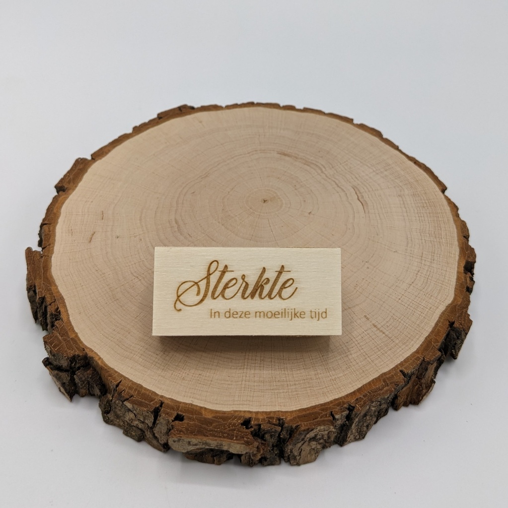 a Lut of stamps Wood Stamp - aLos208 Sterkte in deze moeilijke tijd (sol sleutel)