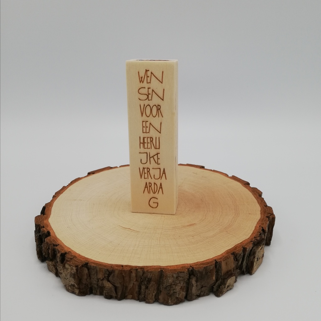 a Lut of stamps Wood Stamp - aLos060 Heerlijke verjaardag verticaal