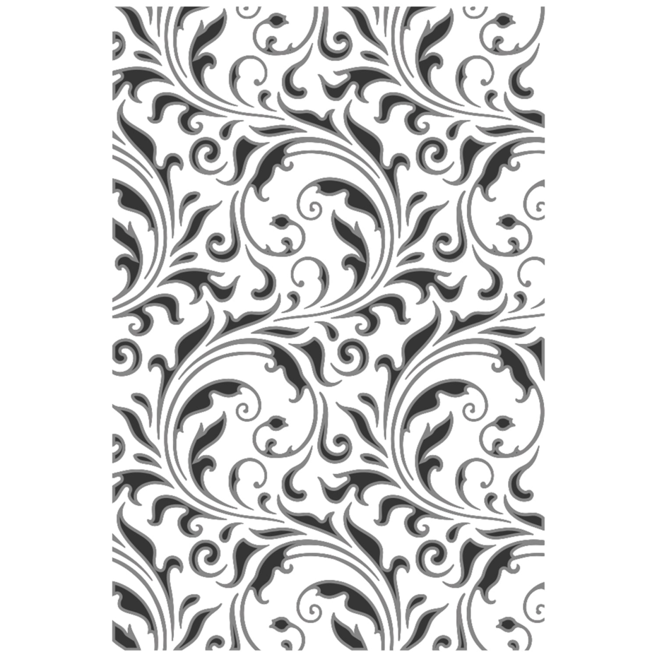 Sizzix Multi Level Textured Impressions Embossing Folder By Tim Holtz - 666868 Vault Flourish