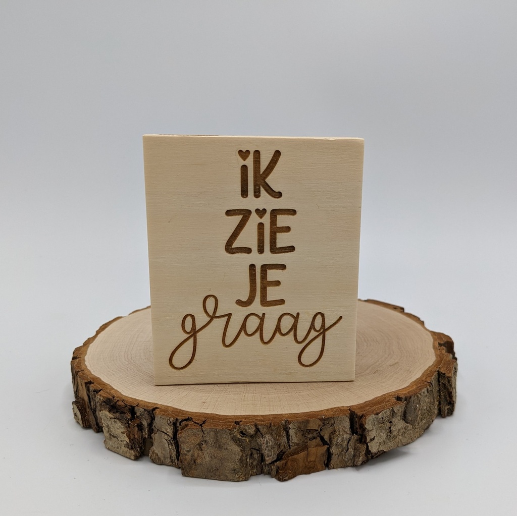 a Lut of stamps Wood Stamp - aLos220 Ik zie je graag