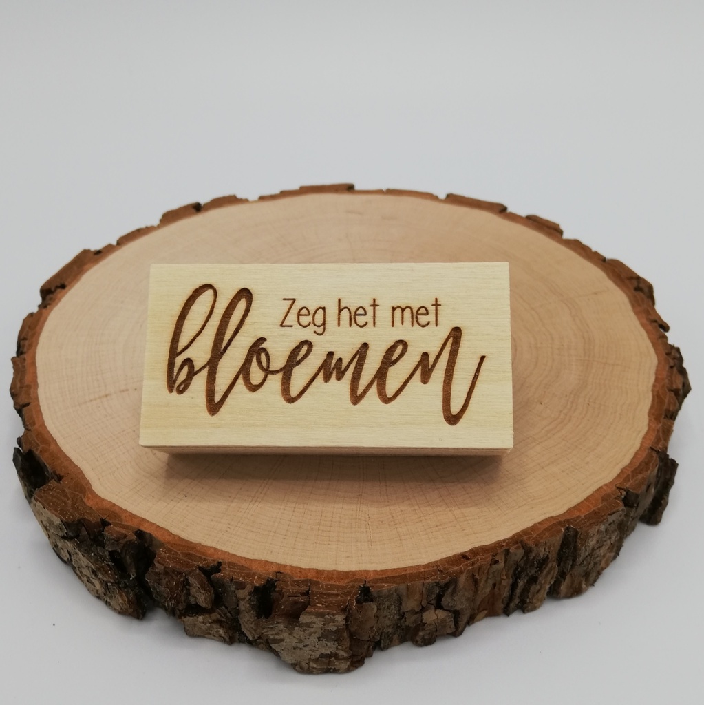 a Lut of stamps Wood Stamp - aLos227 Zeg het met bloemen