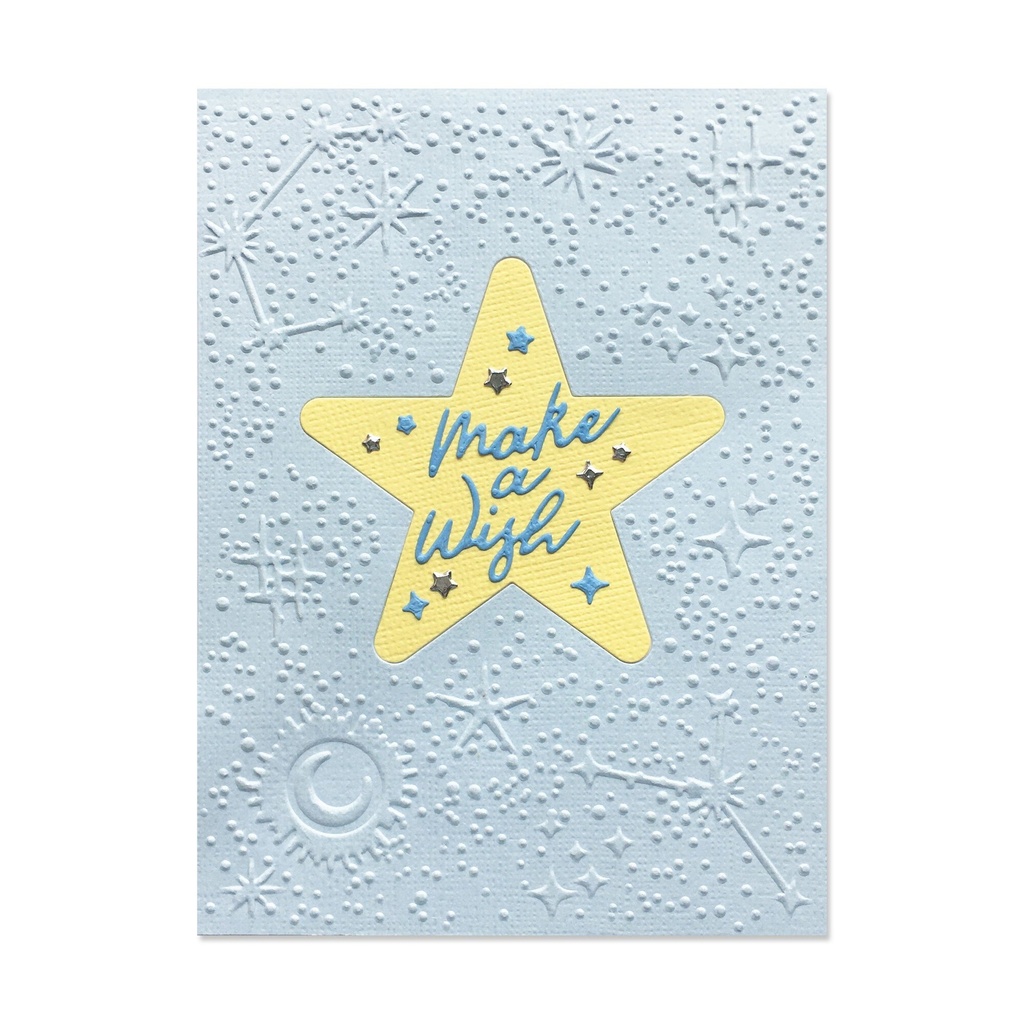 Sizzix 3D Impresslits Embossing Folder By Jen Long -  665109 Celestial