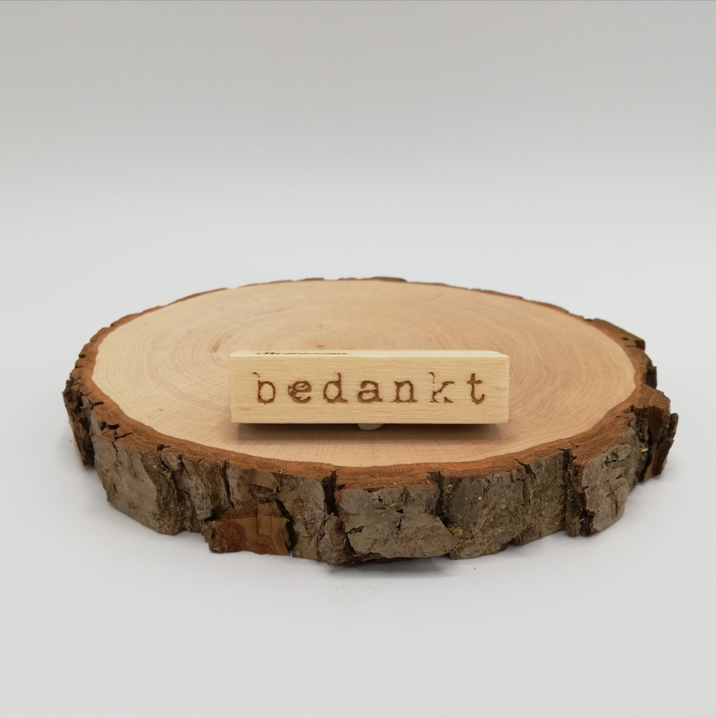 a Lut of stamps Wood Stamp - aLos032Sm bedankt