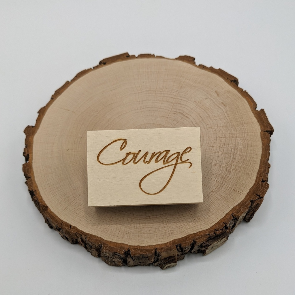 a Lut of stamps Wood Stamp - aLos259 Courage