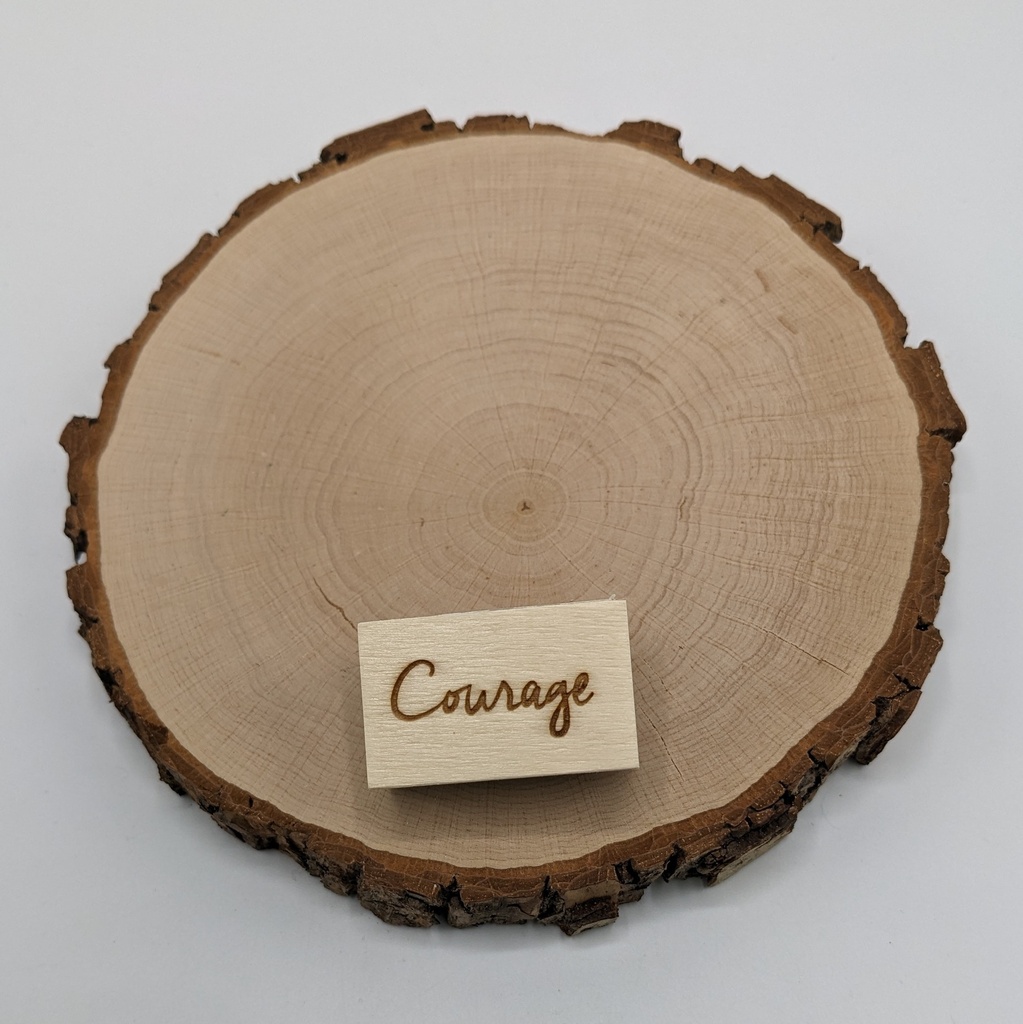 a Lut of stamps Wood Stamp - aLos261 Courage (klein)