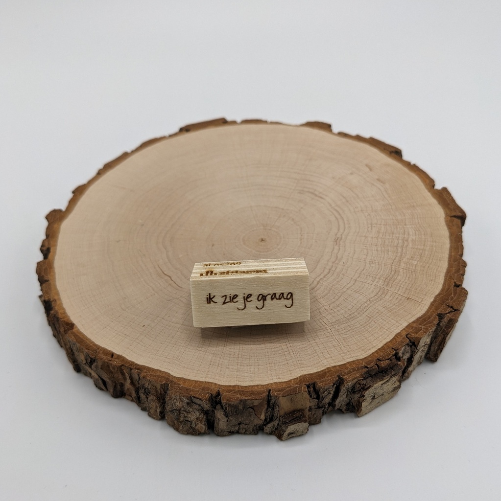 a Lut of stamps Wood Stamp - aLos269 Ik zie je graag (klein)